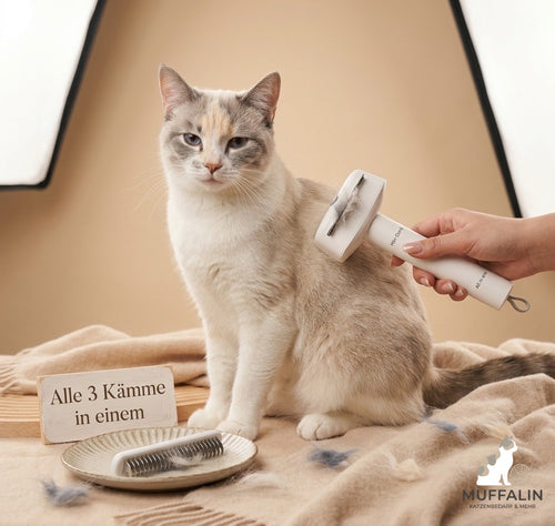 3-in-1 Katzen  Bürste aus Edelstahl