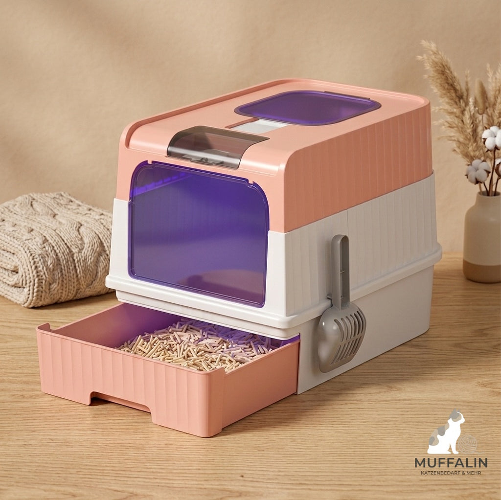Muffalin – Die exklusive Design-Katzentoilette mit automatischer UV-Hygiene